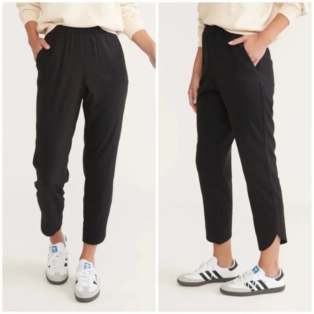 Marine Layer Black Cropped Ankle Pants